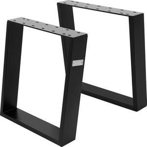 Set van 2 tafellopers 80GRAD hellingshoek 40x43 cm Zwart mat 8x2 cm Metaal ML-Design