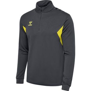 Hummel - Hmlauthentic Half Zip Sweat - Trainingsjack - Asphalt/Sulphur Spring