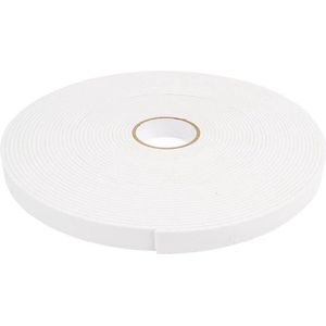 3-D schuimtape dubbelzijdig klevend 12 mm wit - 10 meter lang .