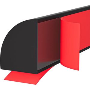 Flexibele driehoekige sierstrip - Zwart 200cm - Zelfklevende rubberen sierstrip - Voor tegelranden, kastranden en wandovergangen - Geschikt voor plafonds, muren, muur, vloer en keukenranden