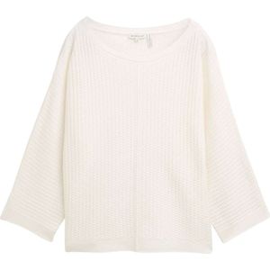 Siernaad - Gebreide Trui - Effen - Knitwear - Losse Pasvorm - Driekwart Mouw