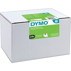 DYMO originele LabelWriter adreslabels | 28 mm x 89 mm | 24 rollen met elk 130 labels (3120 zelfklevende etiketten | Geschikt voor de LabelWriter labelprinters