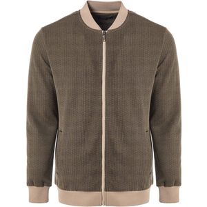 Carisma Casual Heren Vest Met Motief En Rits Camel 8660 - M