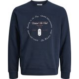 JJ REBEL - Sweater - Donkerblauw - Heren - Ronde Hals - Lange Mouwen