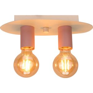 Chericoni Colorato Plafondlamp - 2 Lichts - Pink - Ijzer & Metaal - Italiaans Design - Nederlandse Fabrikant.