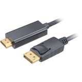 Akasa 4K@60Hz DisplayPort to HDMI active adapter cable, 1.8 meters, *DPM, *HDMIM