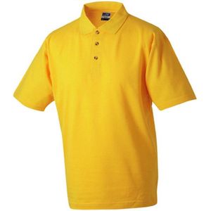James and Nicholson Heren Medium Pique Polo (Goudgeel)