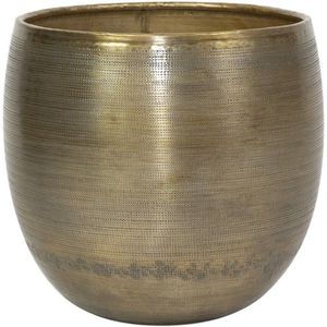 Ter Steege Bloempot Aluminium Goud D 24 cm H 22 cm