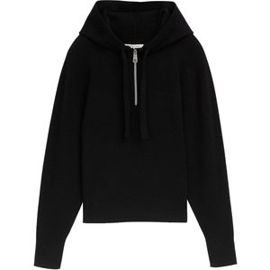 TOM TAILOR DENIM - Trui - Zwart - Knitwear - Halve Rits - Capuchon