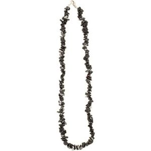 Splitketting Obsidiaan sneeuwvlok - Collier