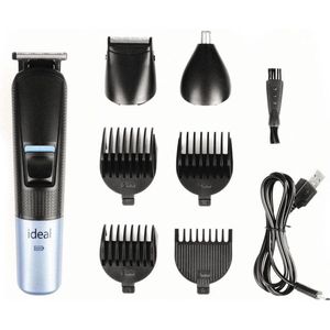 IDEAL Draadloze Tondeuse Mannen Oplaadbaar - Draadloos Trimmer - Haartrimmer - Baardtrimmer Mannen - USB Oplaadbaar - Ruis Onderdrukking - Stainless Steel - Cadeau -Zwart