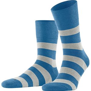 FALKE sokken block stripe blauw & grijs - 46-48