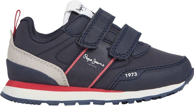 Pepe Jeans - PBS400002 - Hardloopschoenen - Marineblauw - Plat - Klittenband