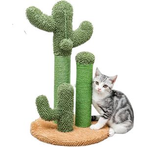 ValueStar - Krabpaal voor Grote Katten - Krabpaal - Kattenpaal - Krabpaal voor Katten - Luxe Katten Klimrek -Krabpaal Kat - Catus vorm - Groen