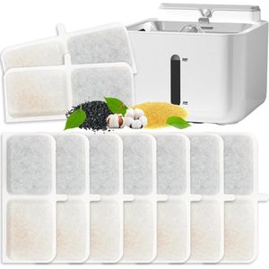 Kattenfonteinfilter/ Filter voor kattenfontein - 9 stuks - reservefilter - hars - actieve kool - waterfontein - 32 l - drinkfontein - honden.