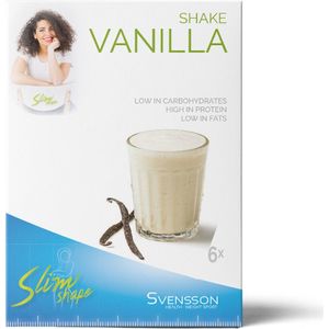Svensson Slimshape | Milkshake Vanille | 6 x 25 gram | Eiwitdieet | Koolhydraatarm en laag caloriën