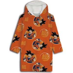 Dragon Ball Z Hoodie Fleece Deken, Warrior - Volwassen (One Size) - Polyester