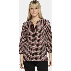 NYDJ Pintuck Blouse Grafische Print | Darby Peaks