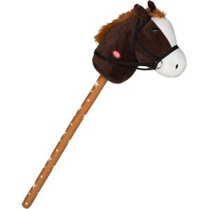 Horze stokpaard Hobbyhorse met geluid - bruin