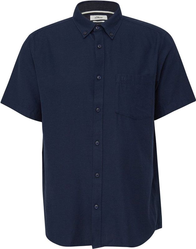 Shirt - Katoen-Viscosemix - Korte Mouwen - Zacht - Button-Downkraag