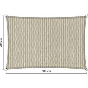 Shadow Comfort® Rechthoekige Schaduwdoek - UV Bestendig - Zonnedoek - 200 x 300 CM - Sahara Sand
