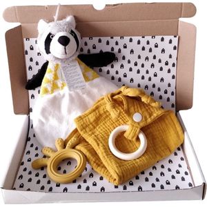 Kado2you - Babypakket - geel - das - cadeau - geschenk