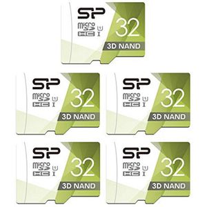 Silicon Power 32GB 5-pack High Speed MicroSD-kaart met adapter