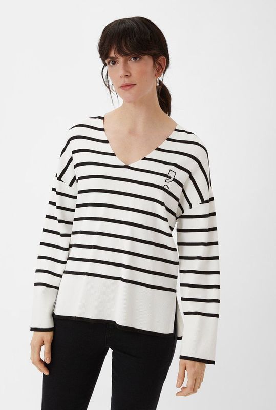 comma - Strickpullover - Gestreept - Lange Mouwen