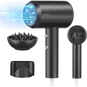 Professionele föhn met 2 temperatuurmodi, diffuser en stylingmondstuk – Ideaal voor thuis en onderweg