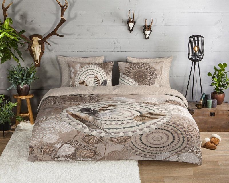HIP - Dekbedovertrek - Taupe - Katoen Flanel
