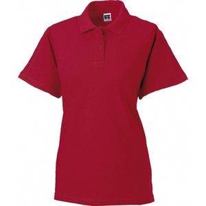Russell Europa Vrouwen/dames Klassiek Katoenen Korte Mouw Poloshirt (Klassiek rood)