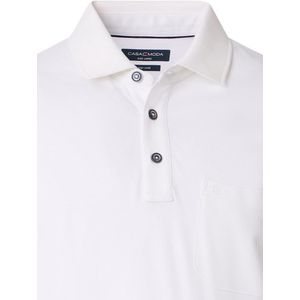 Poloshirt Met Borstzakje 3 Knoops Wit Casa Moda - XL