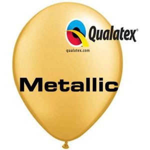 Qualatex Ballonnen Metallic Goud 13 cm 100 stuks