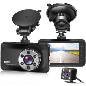 Dashcam - Dashcam voor Auto - 1080p - Full HD - Dubbele Dashboardcamera - voor In- en Uitgaande Auto's - 170° Groothoek - HDR - met 3.0 inch LCD-scherm - Nachtzicht - Bewegingsdetector - G-Sensor - USB - HDMI - Zwart