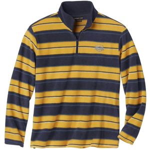 ATLAS FOR MEN - Gestreepte microfleece sweater Rocheuses - Heren - Verkrijgbaar in grote maten - 4XL