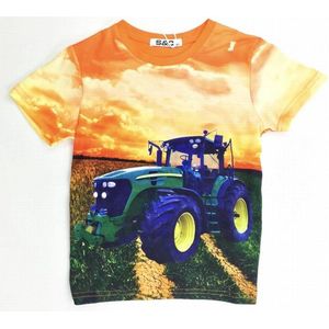S&C - Tractor John Deere - H51 - oranje - maat 86/92
