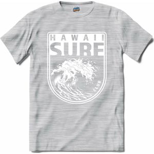 Hawaii Surf | Surfen - Surf - Surfboard - T-Shirt - Unisex - Donker Grijs - Gemêleerd - Maat XL
