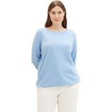 Tom Tailor Buttons Plus T-shirt Met Lange Mouwen Blauw 46 Vrouw