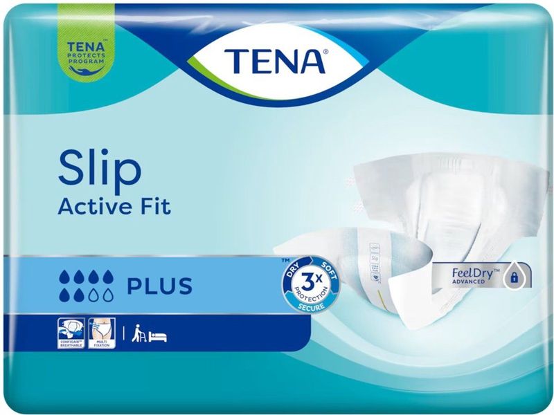 Tena Slip Active Fit Plus - Large - 1 pak van 30 stuks - Heupmaat 92 - 144 cm - Absorptiecapaciteit 2410 ml
