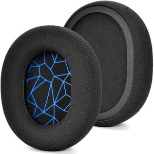 Brenzoos - Zwarte en Blauwe Oorkussens voor Gaming Headsets met Ademend Gaas - Vervangende Oorkussens voor Arctis 1/3/5/7/9/Pro met Extra Comfort