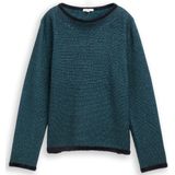 TOM TAILOR Damestrui, 39240 - Teal Streep met veergaren, XL