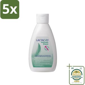 5 x Lactacyd – Intimate Shave – Scheerlotion – 200 ml - Grootverpakking - Intieme Scheerlotion - Scheerlotion Intieme Zone - Gevoelige Huid - Scheerbultjes - Irritaties
