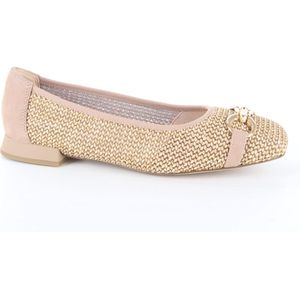 Ballerina - Effen - Leer - Glad Leer - Platte Hak - Applicaties