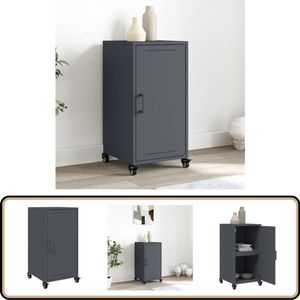 vidaXL Stalen Dressoir - Antraciet - 36x39x72 cm Dressoir - Staaldraad Dressoir - Metalen Dressoir - Opbergmeubel - Salontafel