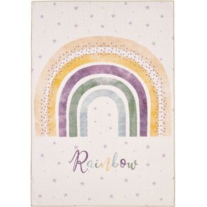 Kindervloerkleed | Tapijt | Play | Regenboog | Crème | 140x200 cm