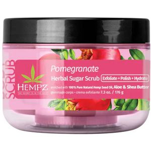 Hempz Original Pomegranate Herbal Sugar Scrub 176 g - Body Scrub Lichaam en Gezicht - Bodyscrub voor Dames en Heren - Granaatappel
