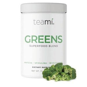Teami Greens Superfood Poeder - Matcha, Tarwegras & Spirulina - Je dagelijkse boost vitaliteit - 320 gram