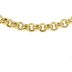 The Jewelry Collection ketting goud met zilveren kern - Jasseron 7 mm 45 cm