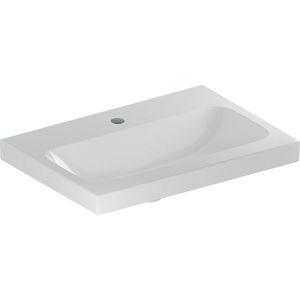 Geberit iCon Light wastafel 60x42 cm, 1 kraangat, zonder overloop, met KeraTect, wit