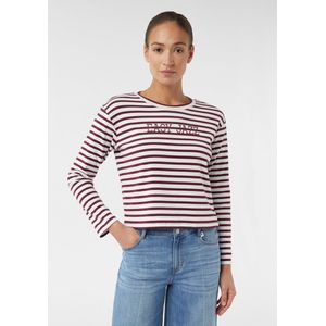 comma casual identity - DK ROSE STRIPE - Sweatshirt - Valt over de Taille